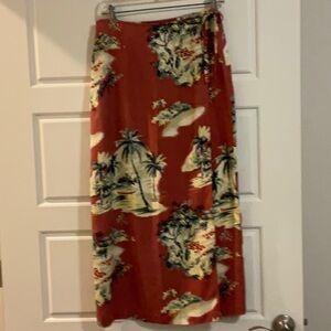 Island Republic Red Maxi Skirt